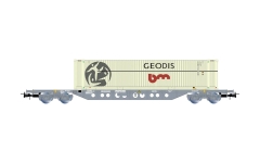 Jouef HJ6263 - H0 - Containertragwagen Sgnss, 45` Container GEODIS, SNCF, Ep. V